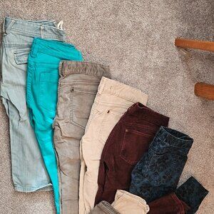 Lot of 6 skinny lowrise free people jeans size 26/27 Free People Levis Guess